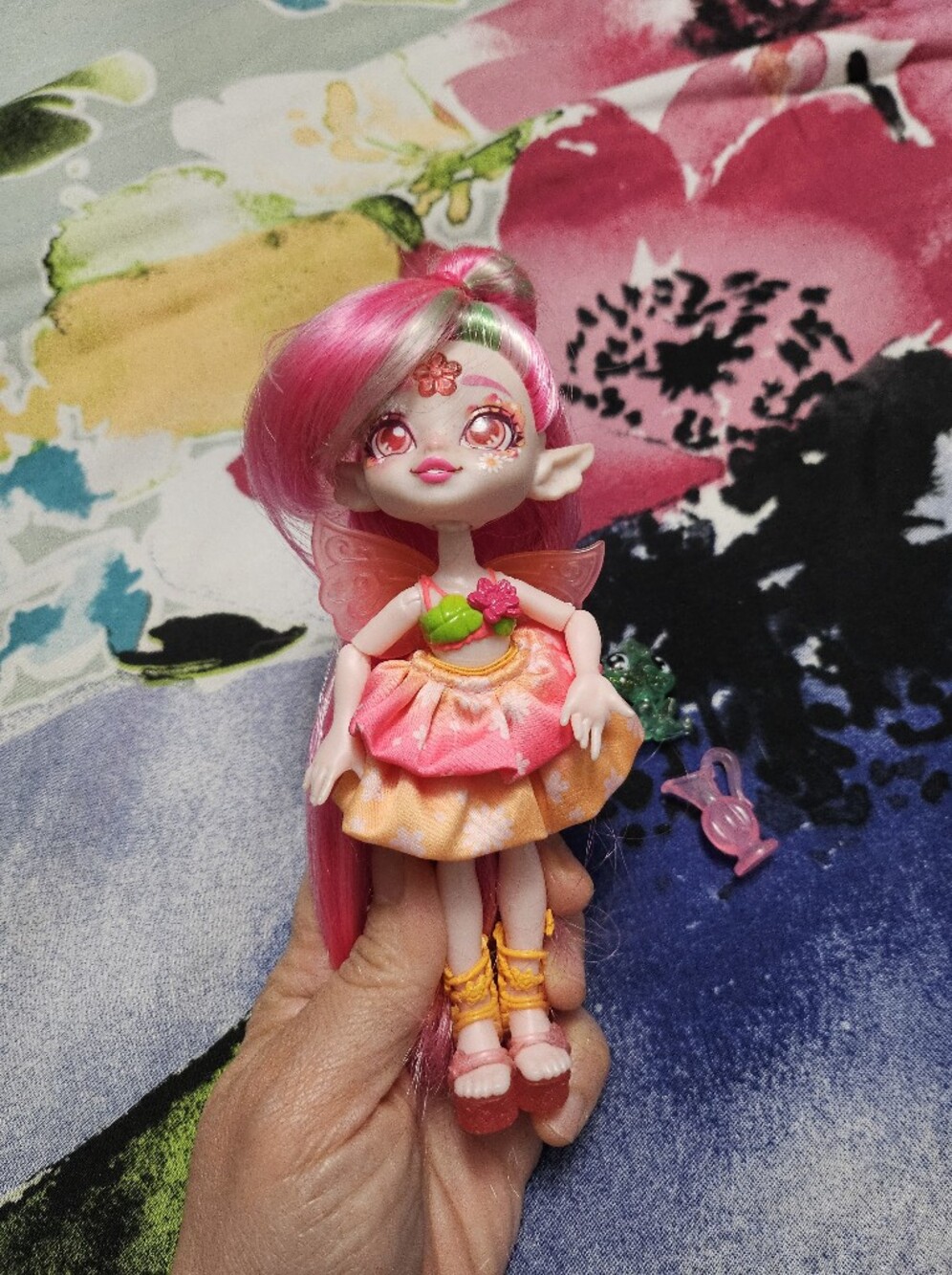 Magic Mixies Pixlings 6.5 inPink Fairy Doll with Floral Dress - Kids Accessories